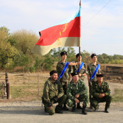 Казачья молодежь на военно-полевом сборе казаков