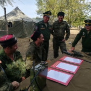 Казачья молодежь на военно-полевом сборе казаков