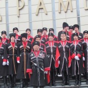Казачата на параде в Краснодаре