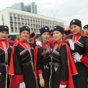 Казачата на параде в Краснодаре