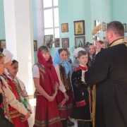 Казачата в храме в праздник Крещения