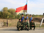 Казачья молодежь на военно-полевом сборе казаков