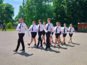 Смотр строя и песни, посвященный Дню Победы в Великой Отечественной войне, прошел в МБОУ СОШ №12 им. А.В. Суворова